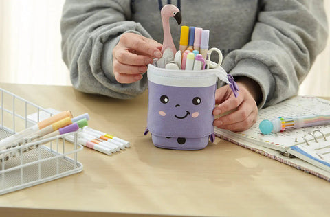 Pop Up Telescopic Pencil Case And Pen Holder Stand Up Transformer Organizer With Adjustable Height Retractable Design For Desk Or Bag