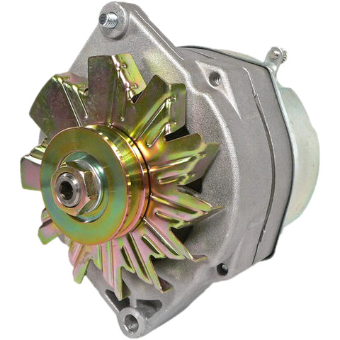 One Wire 12V Marine Alternator, 42 Amp Replacement For OMC Mercruiser Inboard Engines Like 3.0L 3.8L 4.3L 5.0L CW Rotation