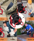 100Ft Electric Drain Cleaner Machine With Auto Feed Direction Control Sewer Snake And Heavy Duty Pro Grade Auger using for floor drain, sewer line, and garden drain.