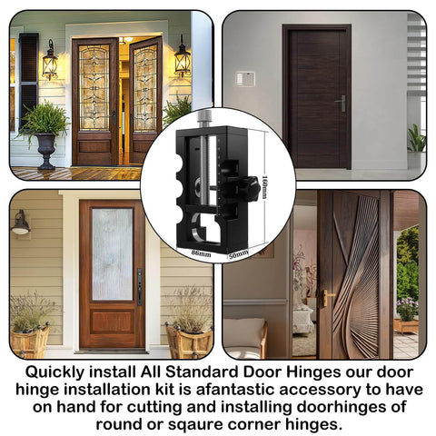 Versatile Aluminum Door Hinge Mortise Jig for Quick and Precise Hinge Installation, router template kit for various doors