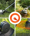 12 Pack AL2420P Pre Cut Twisted Trimmer Line 0.095 Inch, 183 Feet, shown in various trimmer configurations