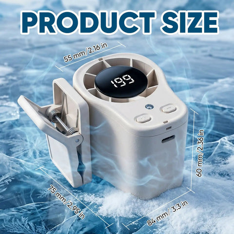 Car Clip On Fan With LED Display For Auto Cabin Cooling 360 Degree Rotation 199 Speed Settings semi cooling tech USB