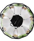 Top view of K Cup Holder Carousel 3 Tier For Keurig Pods Storage Stand Metal Small Footprint 7.4 Inch Wide With 360 Degree Rotation