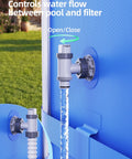 Above Ground Pool Inlet And Return Replacement Kit With Plunger Valve And 1.5 Inch Outlet Strainer Connector