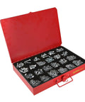 Heavy Duty Four Drawer Hardware Organizer With 2500 Piece Small Parts Kit Steel Cabinet With Removable Inside Trays open view