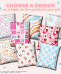 Assorted designs of Cute Pink 10x13 Poly Mailers Pack Of 100 For Clothing Shipping Durable Lightweight Plastic Envelopes