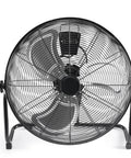 Front view of Beast 18 Inch Industrial High Velocity Floor Fan with 3 speed metal build, carry handle, 120 degree tilt, for large spaces.