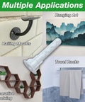 Alligator AF8 Flanged Anchor with Screws used in multiple applications like railing mounts and towel racks, made of polypropylene