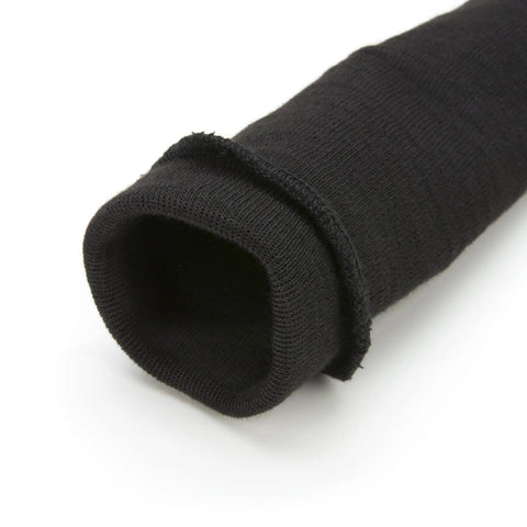 Close-up of a black arm sleeve for Shop Tough Hard Rock Arm Sleeves, Heat And Cut Resistant For Grease Monkeys And Welders.