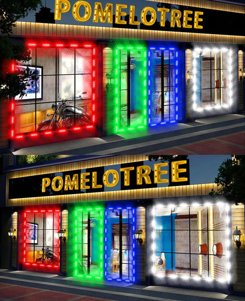 LED Window Lights For Storefront Advertising 12V 5050 RGB LED Modules 50ft Per Pack 5 Pack Bundle Upgraded Color Changing Light