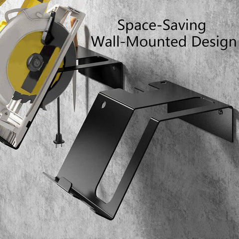 Heavy Duty Circular Saw Rack And Tool Organizer, rust resistant steel holder for wall-mounted garage storage system