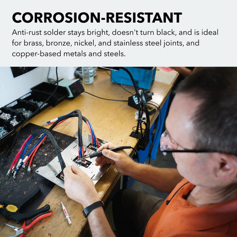 Person using Silver Solder Paste 7.1 Grams For Electronics Jewelry And Home Wiring No Mess Easy To Use Flux With High Conductivity