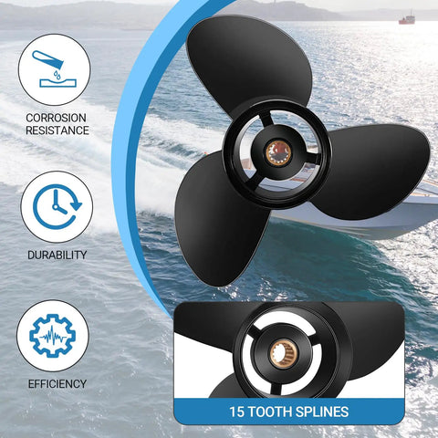 Beefed Up Aluminum Boat Propeller 14 1/2 X 19 Pitch 48-832830A45 For Outboard Engines 135 300HP And Alpha One Bravo One 15 Spline Right Hand Hub Kits Included Today