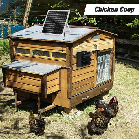 Solar Powered Exhaust Fan With A Ten Inch Shutter Vent For Outdoor Greenhouse, Chicken Coop, Shed And Pet House, 25W Panel Ventilation Keeps Air Fresh And Moving Fast