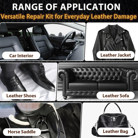 DIY Leather Repair Kit For Car Interiors And Furniture, Vinyl Repair Kit For Sofa Jacket Purse And More applications
