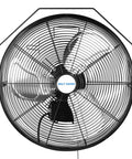 High Velocity Outdoor Wall Mount Fan 18 Inch With Three Speed Settings Max 4300 CFM Weatherproof Heavy Duty Industrial Grade Sealed Motor 2 Ft Pull Chain