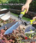 Heavy Duty Hedge Clippers With Sharp Wavy Blades For Easy Pruning Of Hedges And Borders, 19 Inch Garden Shears in use