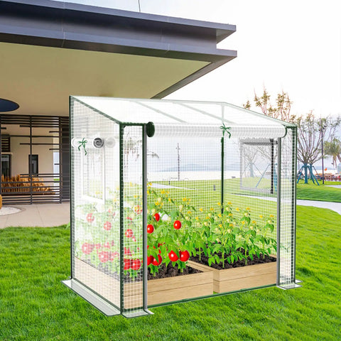 Portable Mini Greenhouse For Indoor And Outdoor Use With Thick PE Cover And Clear Panels Durable Garden Shelter Easy Setup