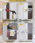 Step-by-step use of Door Latch Mortise Kit for 1-3/8 and 1-3/4 inch doors, precision scoring and chiseling tool set