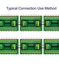Image showing a Two Row 2x12 Position Screw Terminal Block Distribution Module 30A 300V with multiple modules connected in a series.