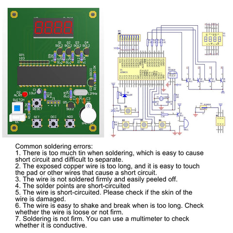 Beginner Friendly Soldering Practice Kit With DS18B20 Temperature Sensor Module circuit diagram and PCB layout