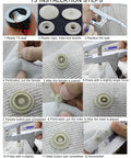 Installation steps for Snap Fasteners Kit With Pliers Size 16 T3 Plastic No Sew Buttons for easy use on fabric
