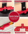 Image showing 14 Piece Aluminum Setup Blocks For Woodworking Height Gauge Set For Router Table Saw And Angle Measurement in use.