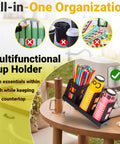 High Capacity Cup And Lid Organizer For Coffee Stations All-In-One Vertical Disposable Paper Cup Dispenser with straws