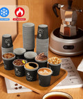 4 Oz Disposable Paper Espresso Cups 500 Pack Small Coffee Cups For Hot Or Cold Drinks Ideal For Home Office Parties Black