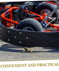 Beefed Up Off Road Ball Joint Kit For ATV And UTV with visible swing arms and rod ends, shown on a vehicle for repair.