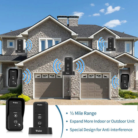 Wireless Intercom Doorbell for Home and Classroom Waterproof Electronic Door Chime With Half Mile Range Three Volume Levels