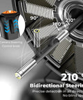 Two Way Articulating Borescope With Light 0.24 Inch Endoscope Camera featuring 210° bidirectional steering demonstration
