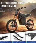 Electric Dirt Bike Hand Brake Lever Compatible With Soleil01 Tutto Tuttio E Bike Left Or Right Brake Handle Replacement For Tutti Soleil 01 Ebike Beefy Aluminum Alloy displayed on mountain trail with features including impact-resistant and smooth surface.