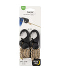 CamJam Rope Tie Down Tightener With Carabiner Clip 2 Pack Knot Free Lightweight Cord Tightener Includes Cord Black packaging