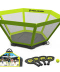 Pickleball Roundnet Yard Game For Outdoor Fun Beach Backyard Lawn Play With Easy Assembly Includes Paddles Balls And Case