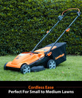 Brushless Cordless Lawn Mower With 48V Max Power 15 Inch Deck 2x24V 4Ah Batteries Dual Charger Lightweight Yard Tool