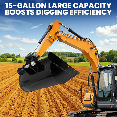 Flat Backhoe Bucket No Teeth 19.7 Inch For Mini Excavators 500mm in use on an open field for efficient soil digging