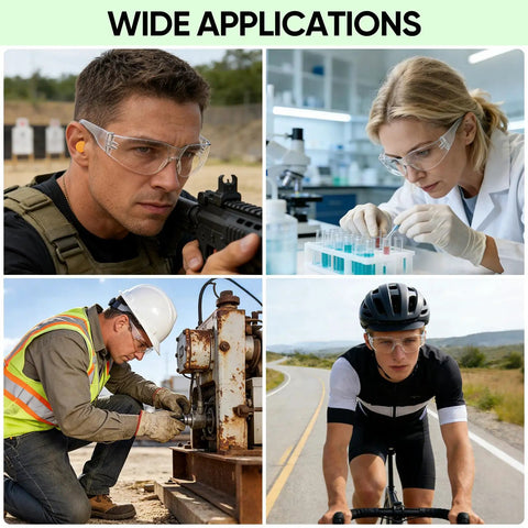 Heavy Duty 3 Pack Clear Safety Glasses With Scratch Resistant Polycarbonate Lens Giving You Straight Up Ansi Z87 Eye Coverage So You Can Power Through Wood Chips Metal Shavings On Any Job Site