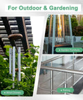 Wind chimes and garden railing made with Versatile 3 Pack Stainless Steel Tubing Set for Construction Machining And DIY Projects