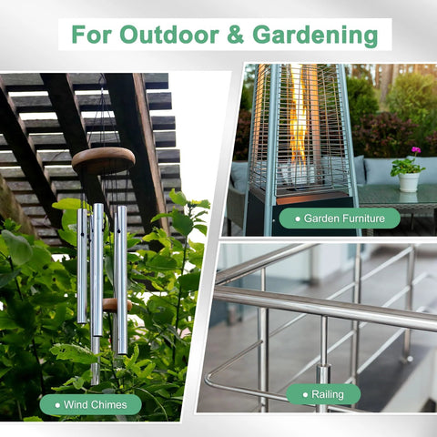 2-pack 300mm 316 stainless steel tubes, 5mm OD, 0.5mm wall, seamless pipe for DIY projects (wind chimes, railing).