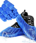 Waterproof Disposable Shoe Covers Non Slip For Indoors And Light Outdoors CPE Plastic Booties 100 Pairs (200 Pieces)