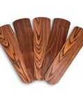 Oak And Walnut Finish 52 Inch Ceiling Fan Blade Replacement Set Includes Five Indoor Replacement Blades for a Broken Fan