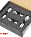 Four Pack Flange Two Hole Alignment Pins Crafted From Premium Stainless Steel Straight Up Durable 1-1/8 In And 1-5/8 In Sizes in packaging.