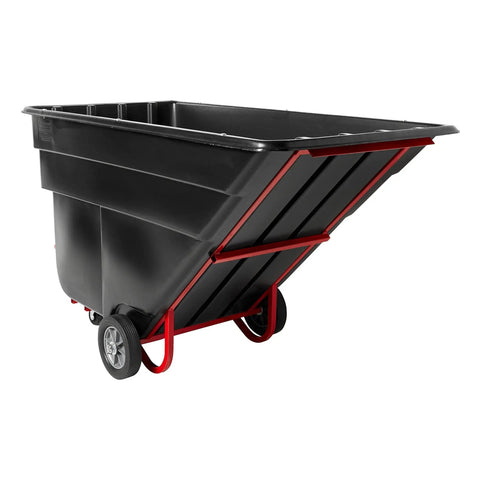 Heavy Duty HDPE Utility Cart With Steering Wheels And 1200 Pound Capacity Roll It Anywhere Without Breaking A Sweat Rock Solid Build Moves Through Doors And Elevators Built For The Long Haul In Black