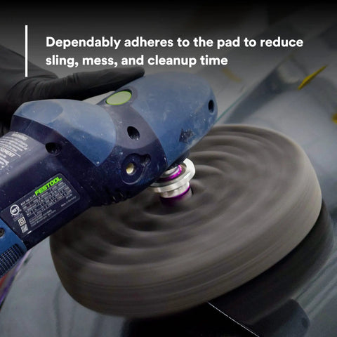 Perfect It EX Machine Polish For Auto Finishes, 1 Quart, on rotary polisher reducing sling on black paint