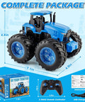Remote Control Monster Tractor Toy With Glowing Rubber Tires, 2 4GHz RC Tractor For Boys Aged 3 4 5 6 7 in box with remote