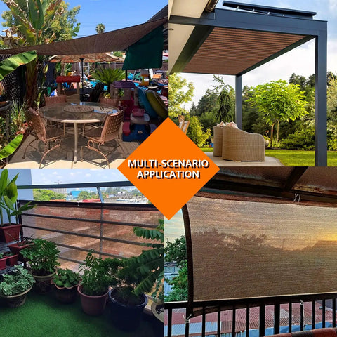90 Percent UV Blocking Sun Shade Cloth 10x30 Ft for outdoor decks, patios, pergolas, multi-scenario mocha shade application