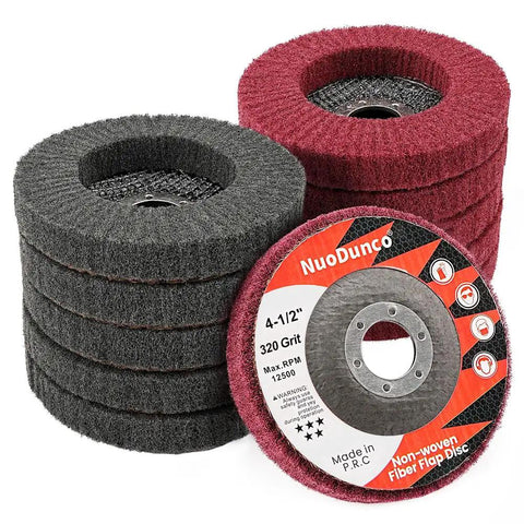 10 Pack 320 And 600 Grit Scour Flap Discs For 4.5 Inch Angle Grinder Grind Ready Metal And Wood Polishing Sanding Rust Removal Wheel Pack