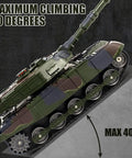 2.4G RC Battle Tank Set for Kids and Adults, Realistic 1/28 Climbing 40 Degrees Military Tank with Sound and Lights in Action