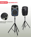 Universal Speaker Tripod Stand For Home Stage And Studio Adjustable 42 To 70 Inches 35mm Compatible Insert Durable Metal